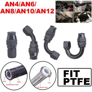 AN4/6/8/10/12 직선 0 ° /45 ° /90 ° /180 °   회전 PTFE 오일 연료 라인 호스 엔드 피팅용 학위 재사용 가능한 호스 엔드 피팅 어댑터