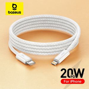 Baseus 20W PD USB C-Lightning 케이블(iPhone 14 13 12 Pro Max용) iPad용 iPhone용 고속 충전 유형 C 케이블