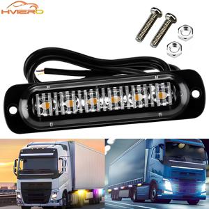 1X 트럭 12V-24V LED 경고 스트로브 그릴 깜박이는 램프 바 사이드 자동차 비콘 빨간색 노란색 흰색 회전 신호 주차 Drl 안개등