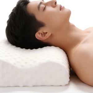 ​ ​ 메모리폼 수면 베개, 각도 조절 가능한 측면 수면 베개, 목과 어깨 통증 완화, 정형외과적 곡선형 목 지지 베개