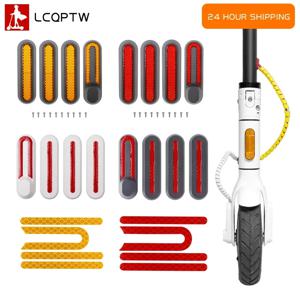 반사 휠 커버 Xiaomi 3 전동 스쿠터 M365 Pro 2 1s 전면 후면 안전 튜브 야간 반사판 부품 용 쉘 보호