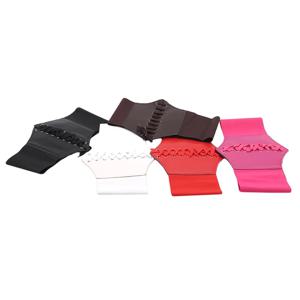 여성 코르셋 벨트 패션 고딕 PU 가죽 여성 레이스 업 코르셋 벨트 슬리밍 빈티지 허리 인감 탄성 허리띠