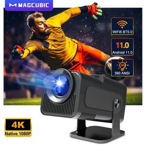 Magcubic 4K 안드로이드 11 프로젝터 네이티브 1080P 390ANSI HY320 듀얼 Wifi6 BT5.0 1920*1080P 시네마 휴대용 Projetor 업그레이드 HY300