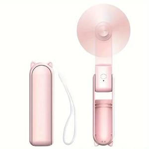 휴대용 미니 팬, USB 충전식, 3단 속도 조절 가능, 접이식 휴대용 팬, 여성, 여행, 야외 사용에 적합