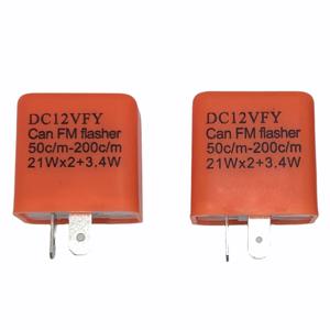 2핀 오토바이 LED 플래셔 릴레이, 방향 지시등 깜빡이 인디케이터 플래셔 릴레이의 주파수 조절 가능, 오토바이 액세서리용