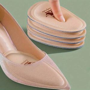 4Pcs 여성용 앞발 패드, 하프 사이즈 깔창 삽입, 미끄럼 방지 쿠션, 신발 통기성 땀 흡수 발 패드