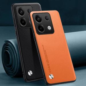 Xiaomi Redmi Note 13 Pro 5G 실리콘 보호 전화 케이스 쉘용 고급 PU 가죽 케이스 Redmi Note 13Pro POCO X6 커버