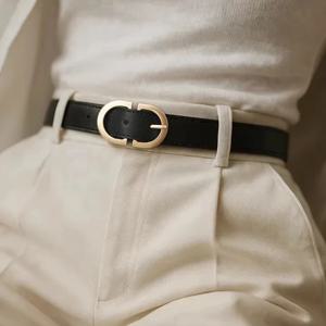 1개 여성용 새 벨트 패션 트렌드 합금 니들 버클 모양 심플 PU 가죽 장식 허리띠 학생 데일리 캐주얼 웨어