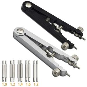 알루미늄 합금 시계 밴드 제거기 플라이어 스프링 바 V자형 조절기 시계 스트랩 수리 도구 시계 유지보수용