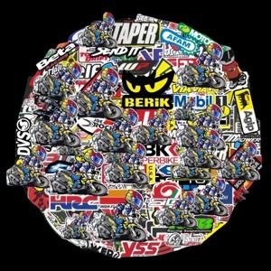 40/80/120개 랜덤 오토바이 스티커 짐 헬멧 모토 야마하 혼다 가와사키 레이싱 브랜드 로고 DIY 데칼 방수