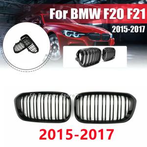 BMW 1 시리즈 F20 F21 LCI 120i 2015 2016 2017 자동차 앞 범퍼 그릴 레이싱 그릴 용 광택 블랙 프론트 신장 그릴 그릴