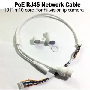 hikvision ip 사진기를 위한 이더네트 Lan 케이블 PoE RJ45 네트워크 케이블 10 핀 10 핵심