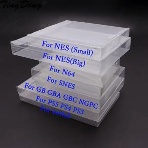 GB GBA GBC SNES N64 NES NGPC 스위치 보호기 상자 PS5/PS4/PS3 용 투명 투명 카트리지 보호 케이스 커버