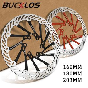 BUCKLOS 초경량 MTB 자전거 유압 디스크 브레이크 로터 160/180/203mm 산악 도로 경주 자전거 브레이크 디스크 (6 개의 무료 볼트 포함)