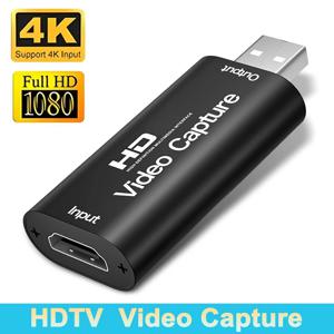 금속 4K HDMI 호환 비디오 캡처 카드 PS4 게임용 USB 2.0 비디오 그래버 DVD 캠코더 카메라 비디오 녹화 라이브 스트리밍