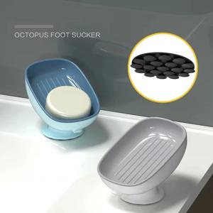 욕실용 배수구가 있는 초강력 흡착식 비누 홀더, 주방용 스펀지 홀더, 비누 용기, 욕실용품