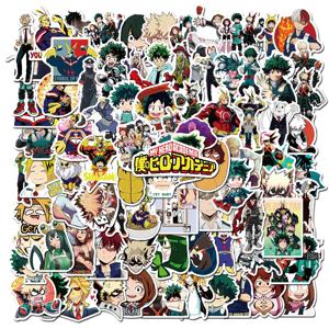 100Pcs My Hero Academia 스티커 DIY 스티커 Scrapbooking 전화 수하물 스케이트 보드 방수 데칼