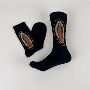 1 쌍 반짝이 초상화 패션 스트리트 남성용 종아리 중반 양말