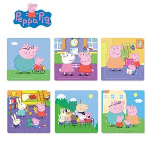 Peppa 돼지 피규어 미니 지그 소 퍼즐 교육 장난감 어린이/성인을위한 만화 교육 퍼즐 장난감 크리스마스 할로윈 선물