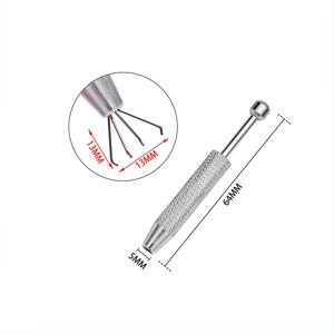 다이아몬드 보석 프롱 거치대 핀셋 캐처 그래버, 바디 피어싱 스프링클러 펜 도구, 발톱 4 개, 구슬 거치대 픽업 도구