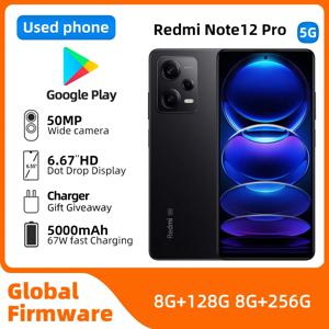 Redmi note 12 pro 5G Android 6.67인치 8GB RAM 256GB ROM 잠금 해제 모든 색상 양호한 상태 원본 중고 휴대폰