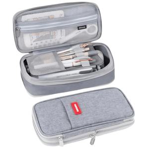 다기능 더블 레이어 캔버스 필통, 대용량 방수 문구 가방, 완벽한 학교 용품