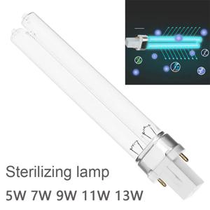 물 공기 정화 UVC H 모양 튜브, G23/2G7 UVC 램프, 5W, 7W, 9W, 11W, 13W, 253.7nm, 254nm