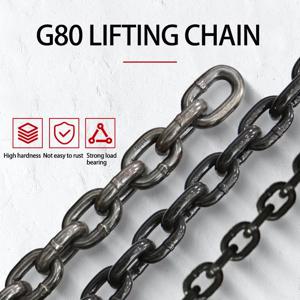 풀 1/2/3.2/4/5Ton 철 체인 수동 호이스트 체인 액세서리 G80 등급 리프팅 망간 강철 체인 리프팅 체인 슬링 1/2/3M