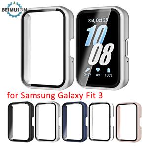 Samsung Galaxy Fit3와 호환되는 시계 케이스, 보호용 PC 프레임 페이스 커버 내장 강화 유리 화면 보호기, 스크래치