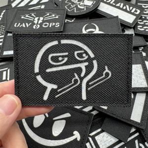 3D 전술 패치 배낭 조끼 의류에 IR 반사 배지 DIY 사기 전술 배지 후크 & 루프 레이저 컷 용품