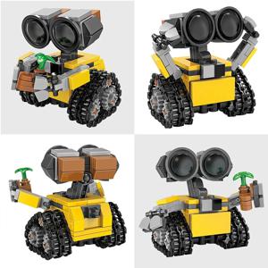 핫 미니 Wall-E 빌딩 블록 키트 MOC 아이디어 기술 클래식 영화 모델 빌딩 블록 조립 어린이 장난감 선물
