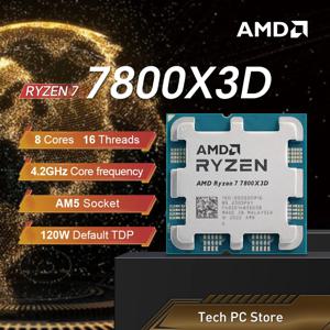 새로운 AMD Ryzen 7 7800X3D 4.2GHz L3=96M 프로세서 120W 8코어 16스레드 R7 7800X3D 소켓 AM5 5NM DDR5(팬 없음)