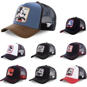 고품질 디즈니 스타일 애니메이션 만화 스냅 백 코튼 야구 모자 남성 여성 힙합 아빠 모자 트럭 운전사 메쉬 모자 Dropshipping