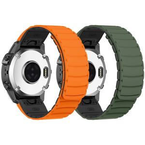 Garmin Fenix ​​8 51mm E 47mm 7 7X Pro 6 6X 5X/Epix/Tactix/Instinct 3/965 시계 밴드용 QuickFit 22mm 26mm 자기 실리콘 스트랩