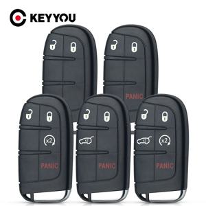 KEYYOU Jeep Renegade Compass Cherokee Dodge Ram 1500 여행용 충전기 Chrysler 1500 2/3/4/5 버튼 스마트 원격 키 쉘