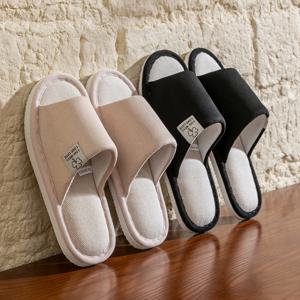 리넨 숙녀 오픈 발가락 슬리퍼 통기성 비 냄새 나는 발 홈 나무 바닥 미끄럼 방지 편안한 부드러운 바닥 실내