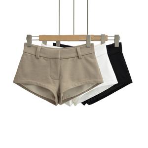 슬리밍 하이웨이스트 숏팬츠 여성 패션 로우웨이스트 타이트핏 숏팬츠 앞짧은뒤긴 슈퍼숏팬츠