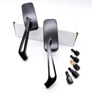 할리 혼다 가와사키 야마하 스즈키 용 8mm/10mm 스레드가있는 조정 가능한 사이드 미러 눈부심 방지 오토바이 백미러