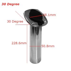 15/30/90 학위 낚싯대 홀더 스테인레스 스틸 플러시 마운트 낚싯대 홀더 보트 막대 홀더 해양 보트 요트 액세서리
