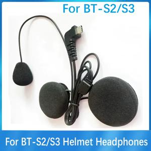 BT-S2 BT-S3 오토바이 블루투스 인터콤 인터폰 Type-C 오픈/페이스 헬멧 용 USB 이어폰 마이크 스피커