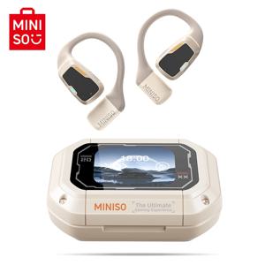 MINISO M98 진정한 무선 오픈 이어 이어 버드 Bluetooth 5.4 귀, 13mm 다이나믹 드라이버 OWS 이어 헤드 게임용 헤드셋 Super Long Endur