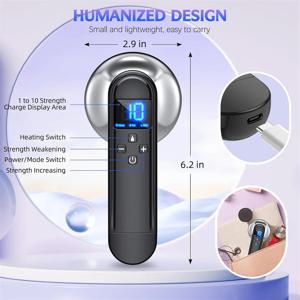 A002 바디 조각 기계 - 전문 휴대용 무선 셀룰라이트 마사지기 - 배, 목, 다리, 엉덩이, 팔에 적합