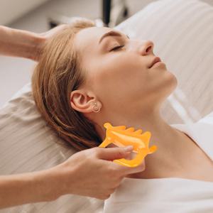 대형 근막 마사지기 어깨 목 지압 바 스크래핑 마사지 수동 더블 푸시 머신 트리거 포인트 마사지기