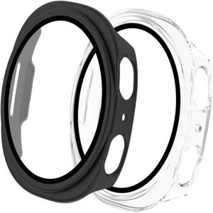 삼성 Watch8 40/44mm 반투명 무광 케이스, 강화유리 스크린, 충격 방지 및 긁힘 방지, 간편 설치