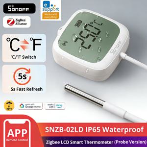 SONOFF SNZB-02LD SNZB 02LD SONOFF 지그비 온도계 (프로브 포함) IP65 냉장고, 수영장, 어항용 (허브 및 브리지 필요, Alexa, Alice 지원)