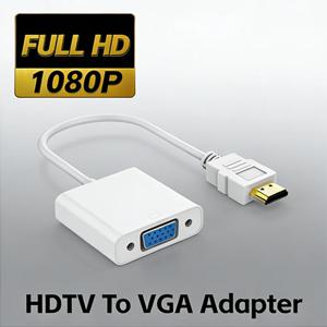 고속 HDTV-VGA 어댑터 HDTV A형(수) - VGA A형(암) 변환기 HD 스케일러 비디오 케이블 코드 컨버터 (PC/노트북용)