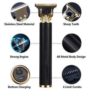 남성용 전문가용 T9 헤어 클리퍼 USB 고속 충전식 수염 관리 도구로 편안하고 정밀한 면도를 제공하는 헤어 트리머