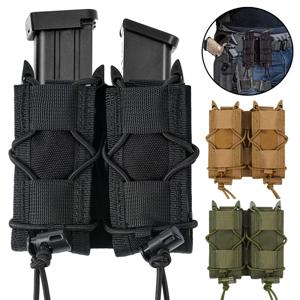 .45 9mm 권총 더블 매거진 파우치 전술 몰 싱글 매거진 파우치 더블 레이어 매거진 파우치 범용 카트리지 홀더
