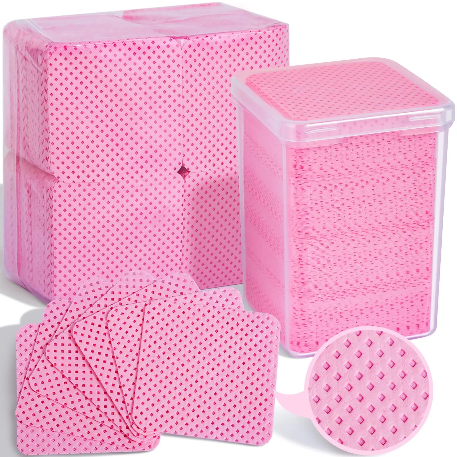 YIKOOLIN 200개 무보풀 네일 와이프 속눈썹 접착제 와이프 네일 폴리쉬 제거 와이프 전문가용 속눈썹 연장 제품