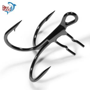 로즈우드 어시스트 트레블 훅, 소프트 낚시 루어 스윔베이트 T-트레블 클로 스팅어 리그 훅 액세서리용 베이트 홀더 스파이크 포함